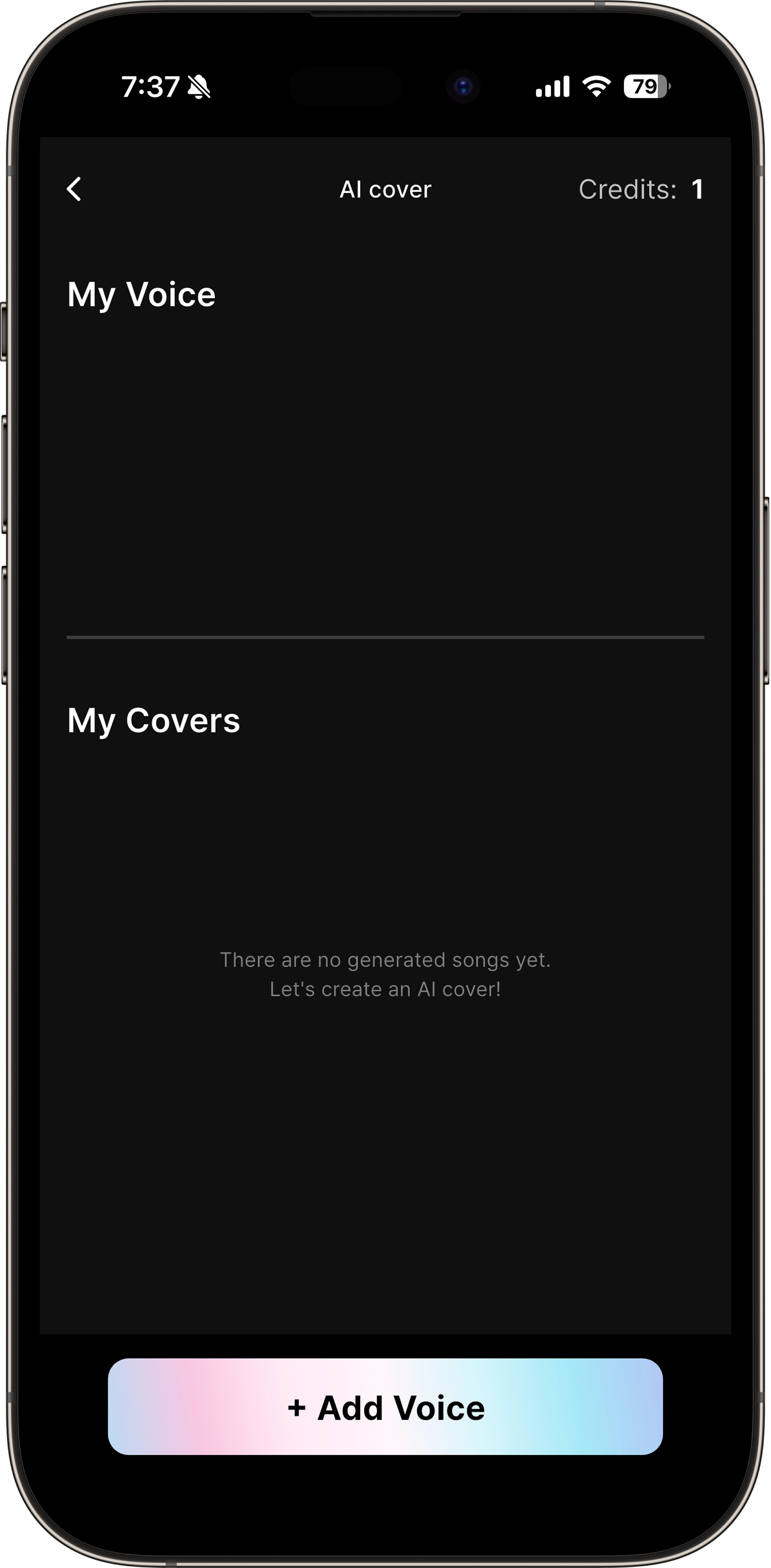 KPOP PRO AI cover screen showing generated cover preview and sharing options